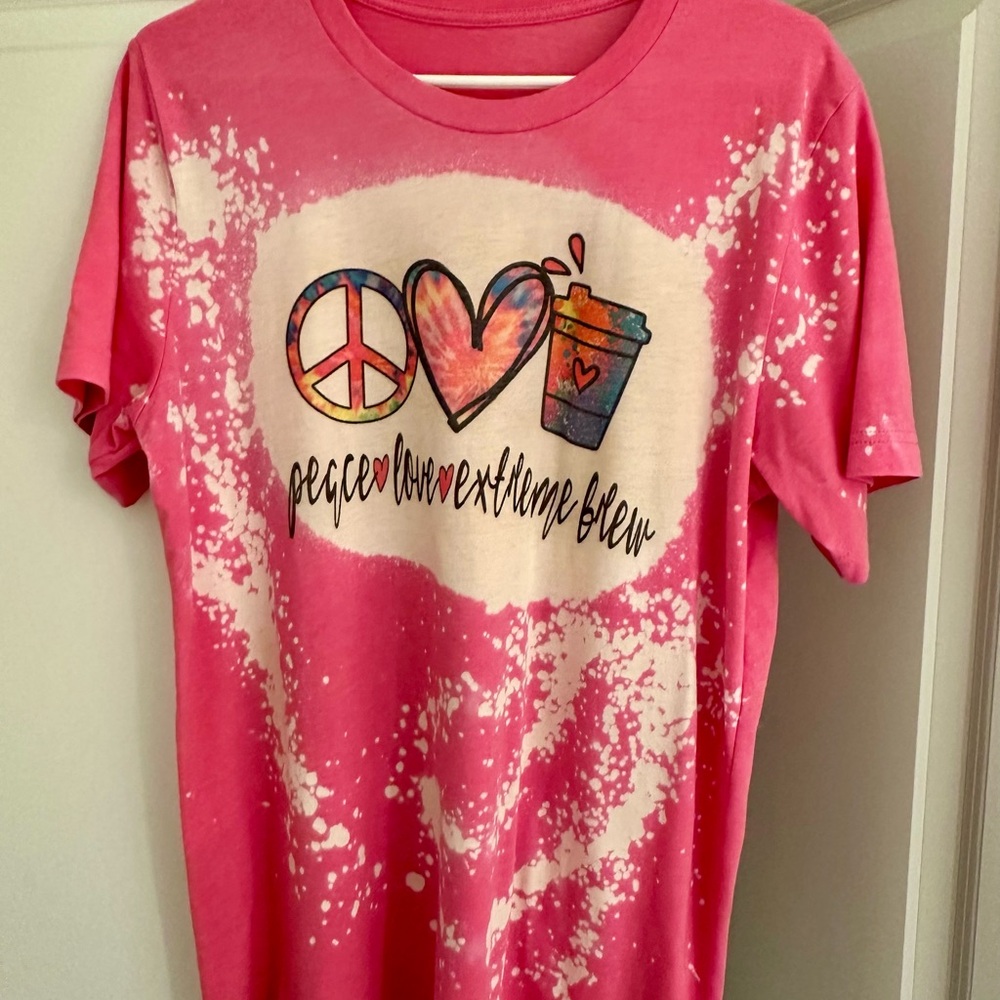 Bravenly Peace ☮️ Love ❤️ Extreme Brew ☕️ woman’s tshirt